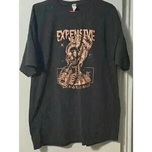 Women's M&O Gold T-Shirt Black Gold XL- funny‎